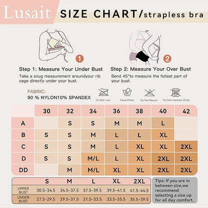 Strapless Bras & Non-Slip Silicone Padded