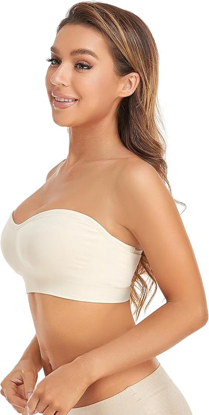 Strapless Bras & Non-Slip Silicone Padded